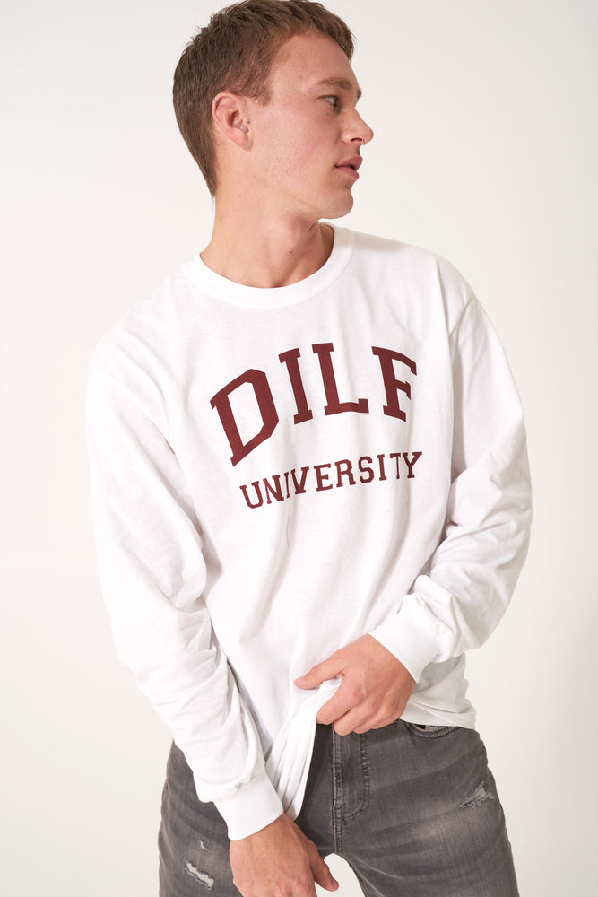 DILF Classic Long Sleeve White