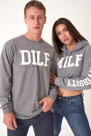 DILF Freshmen Long Sleeve Heather Grey