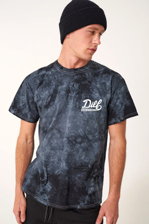 DILF Black Tie Dye Retro Tee