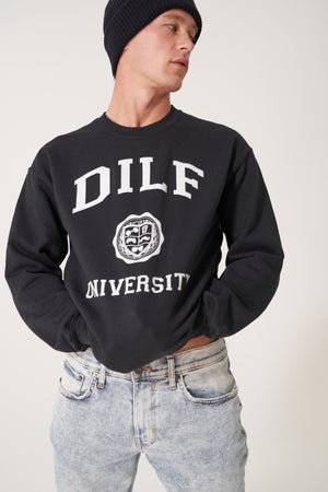 DILF Crest University Crew Black