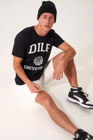 DILF Crest University Tee Black