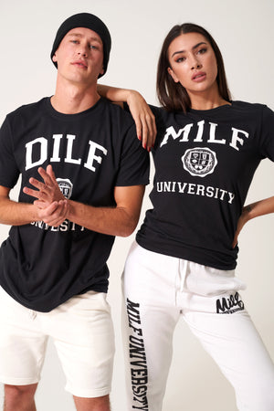 DILF Crest University Tee Black