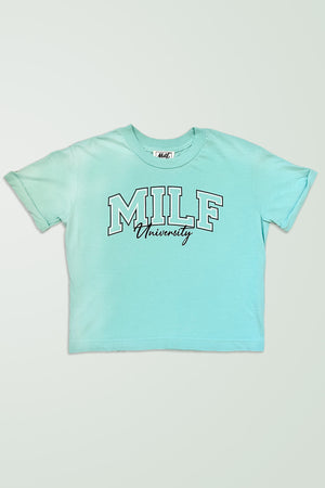 Spirit Baby Blue Crop Tee